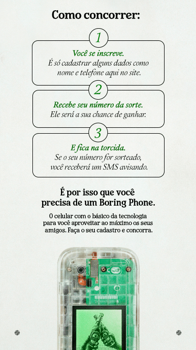 É por isso que vc precisa de um boring phone
