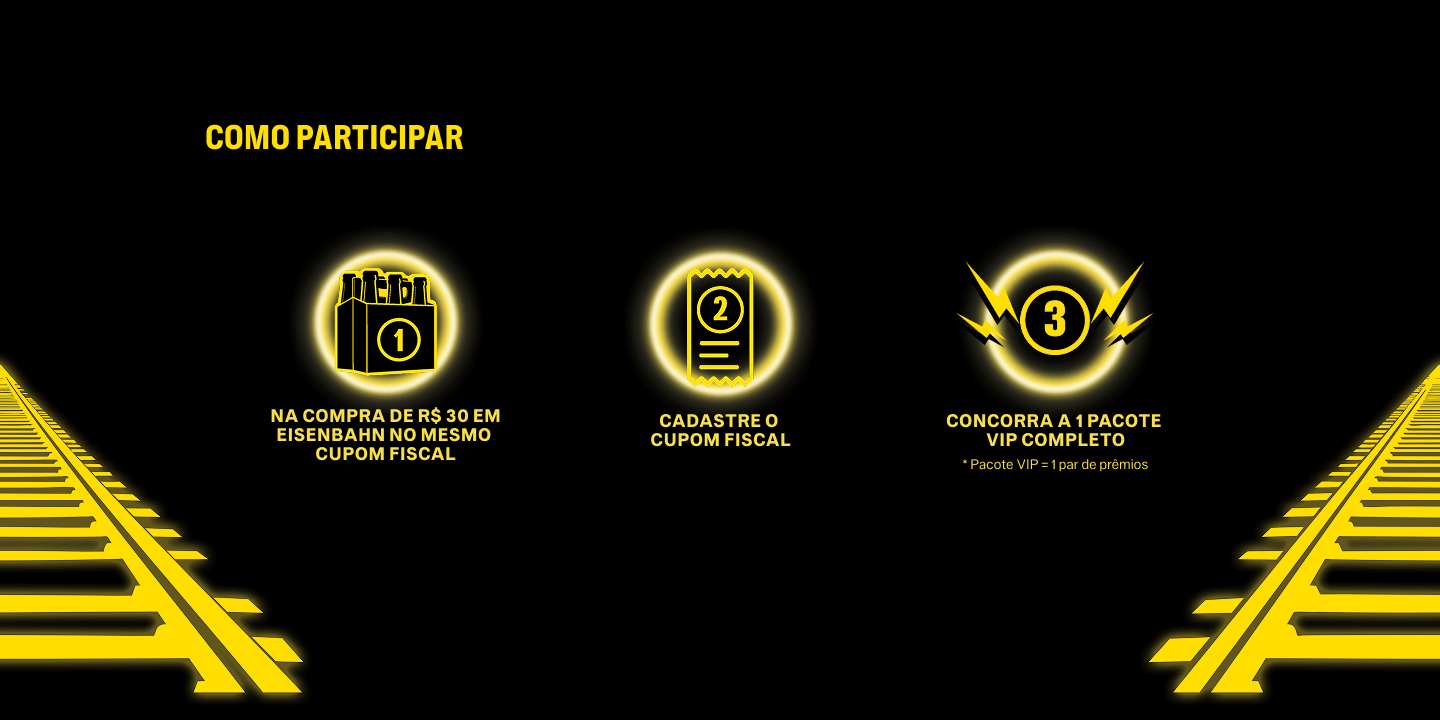 Na compra de R$ 30,00 em Eisenhan no mesmo cupom, cadastre e cupom, concorra a 1 pacote vip completo