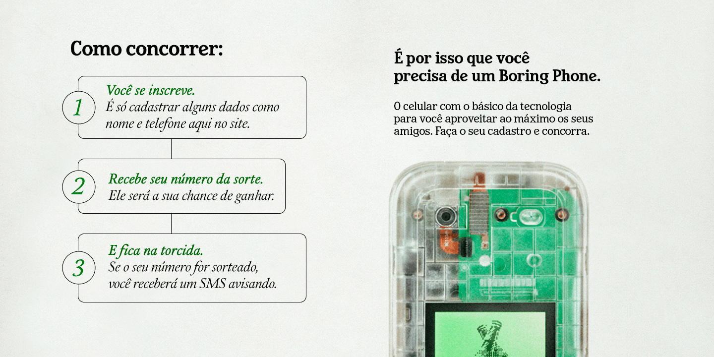 É por isso que vc precisa de um boring phone
