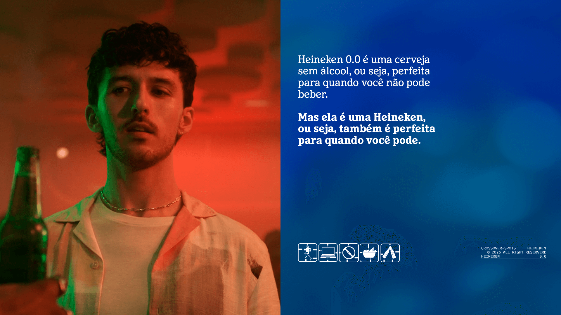 Por isso, é para quando você não quer consumir álcool, mas também para quando voce quer sentir todo o sabor que só a Heineken tem.