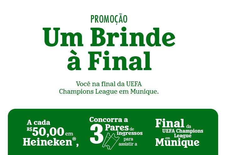 Um brinde à fina, você na final da UEFA champions League em Munique