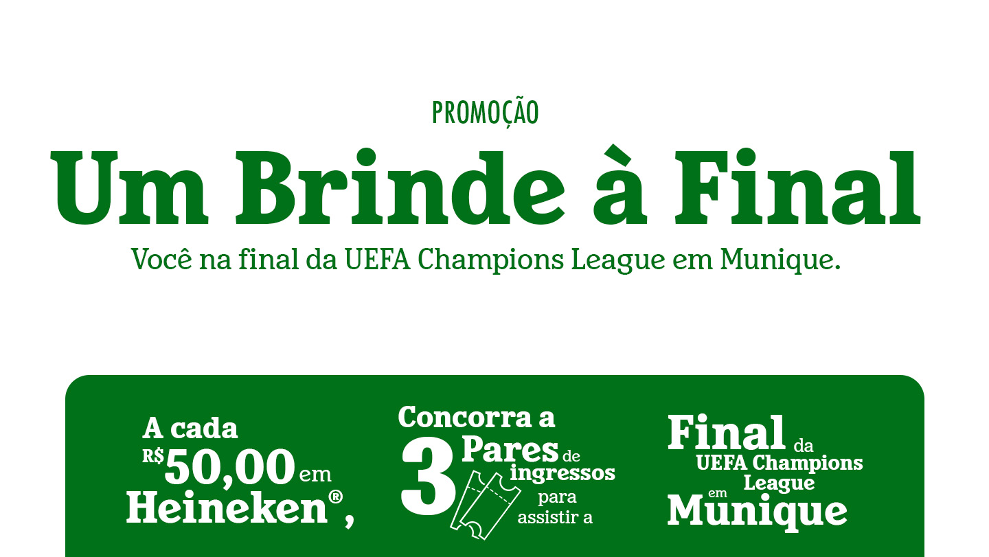 Um brinde à fina, você na final da UEFA champions League em Munique